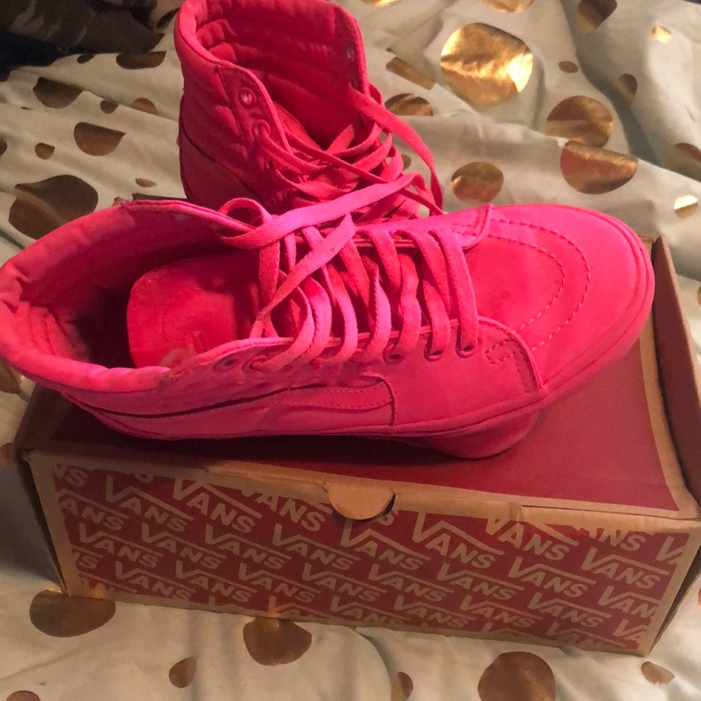 Hot pink vans sneakers